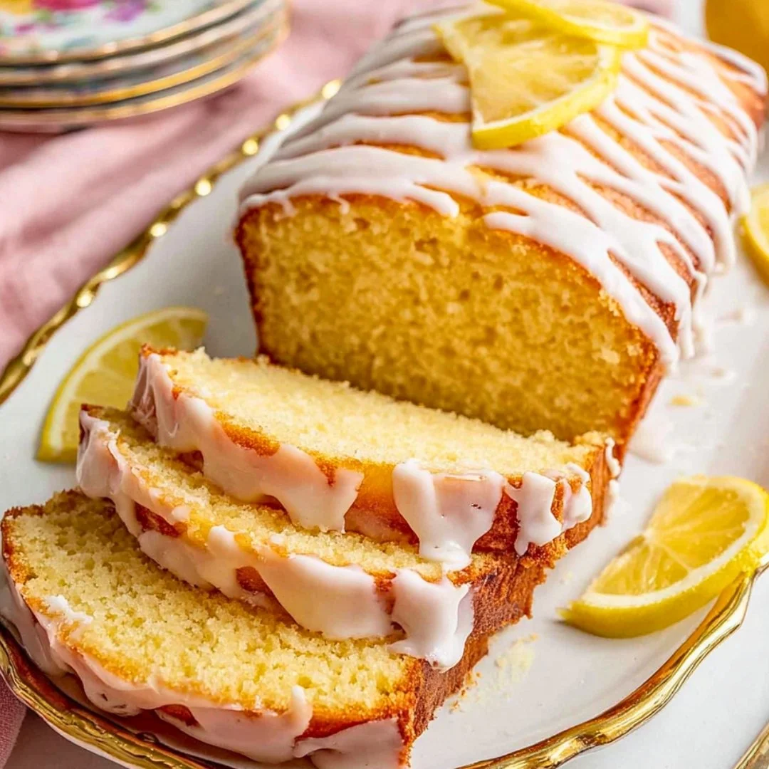 Delicious homemade lemon pound cake with a golden crust and bright citrus flavor